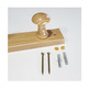 COLGADOR ATORNILLAR MADERA PINO NATURAL 3 POMOS NESU