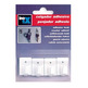 COLGADOR ADHESIVO BLANCO CUADRADO PACK 4 INOFIX