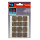 DESLIZADOR ADHESIVO FIELTRO MARRON 22x22MM PACK 12 INOFIX