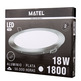 DOWNLIGHT LED  REDONDO PLATA 18W FRÍA EMPOT 20808