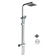 CONJUNTO DUCHA TERMOSTÁTICA CUADRADO CROMO IMEX