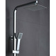 CONJUNTO DUCHA TERMOSTÁTICA CUADRADO CROMO IMEX