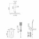 BERLIN CONJUNTO DUCHA EMPOTRADO MONOMANDO CROMO IMEX