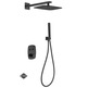 HIDRA CONJUNTO DUCHA EMPOTRADO TERMOSTÁTICO NEGRO IMEX