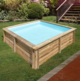 GRE CITY PISCINA CUADRADA DE MADERA 225 X 225 X ↕68 CM  790000