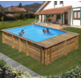 GRE EVORA PLUS PISCINA RECTANGULAR DE MADERA 620 X 420 X ↕136 CM  800009