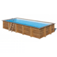 GRE BRAGA PISCINA RECTANGULAR DE MADERA  815 X 420 X ↕146 CM  790207