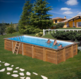 GRE BRAGA PISCINA RECTANGULAR DE MADERA  815 X 420 X ↕146 CM  790207