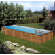 GRE MINT PISCINA RECTANGULAR DE MADERA 1010 X 418 X ↕146 CM  788032