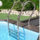 GRE ESCALERAS PARA PISCINAS DE MADERA 3 PELDAÑOS INOX 126674