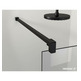 PROFILTEK OV-2000 CRISTAL FIJO DE DUCHA NEGRO TRANSPARENTE 140CM 6mm