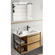 SALGAR ATTILA CONJUNTO COMPLETO CON LAVABO DESPLAZADO DERECHA ROBLE AFRICA 85 CM