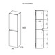 VISOBATH BOX COLUMNA AUXILIAR CENIZA 34,5X27X140
