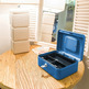 CAJA DE CAUDALES ELEGANT AZUL CON LLAVE ARREGUI