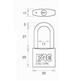 CANDADO LATON ARCO LARGO 20mm FAC