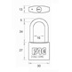 CANDADO LATON ARCO LARGO 30mm FAC