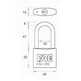 CANDADO LATON ARCO LARGO 40mm FAC