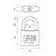 CANDADO LATON ARCO NORMAL 15mm FAC
