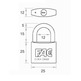 CANDADO LATON ARCO NORMAL 25mm FAC