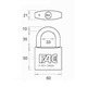 CANDADO LATON ARCO NORMAL 60mm FAC