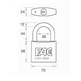 CANDADO LATON ARCO NORMAL 70mm FAC