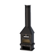 EBRO CHIMENEA FRONTAL CON HORNO Y LEÑERO 18KW BRONPI
