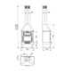 EBRO CHIMENEA FRONTAL CON HORNO Y LEÑERO 18KW BRONPI