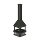 HUELVA CHIMENEA CENTRAL 4 CRISTALES CON LEÑERO Y DOBLE PUERTA 20KW BRONPI