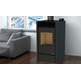 HYBRID ESTUFA COMBINADA NEGRA LEÑA 10KW/PELLETS 11,2KW BRONPI