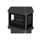 LISBOA 3 CRISTALES VISION CHIMENEA CON LEÑERO Y TURBINA 13KW BRONPI