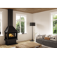 LISBOA 3 CRISTALES VISION CHIMENEA CON LEÑERO Y TURBINA 13KW BRONPI