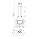 LORCA R CHIMENEA RINCON 3 CRISTALES CON LEÑERO 18KW BRONPI