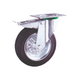 RUEDA GIRATORIA CON FRENO 82/11M50 GOMA NEGRA 125mm 130KG RGHCOFER